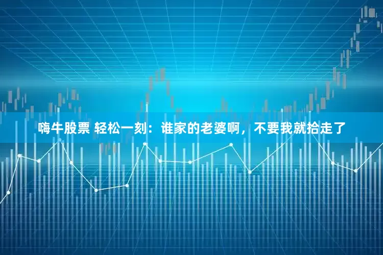嗨牛股票 轻松一刻：谁家的老婆啊，不要我就拾走了