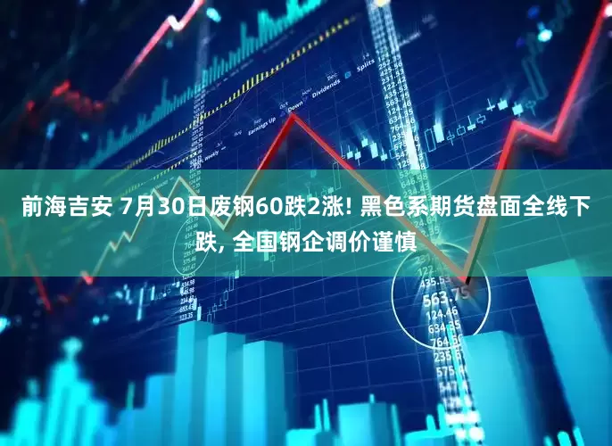 前海吉安 7月30日废钢60跌2涨! 黑色系期货盘面全线下跌, 全国钢企调价谨慎